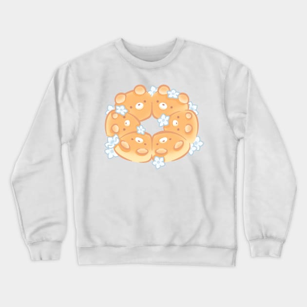 Cute Bears Bundt Bread Rolls Crewneck Sweatshirt by cSprinkleArt